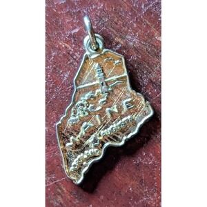 Vintage Sterling Silver Charm ONLY for a Charm Bracelet Maine State USA